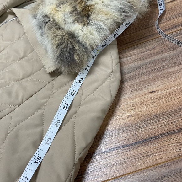 Beige woman’s coat, Made in Italy, Rabbit fur - Picture 13 of 16